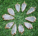 11 PC Crystal Quartz Arrowhead 24k Gold Plated Single Bail Pendant - Electroplated With Gold Edge - 62mmx26mm-48mmx23mm AR207 - Tucson Beads