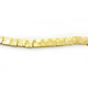 4 Strands 24k Gold Plated Designer Copper Casting Square Beads - Jewelry - 8mm 7.5 Inches GPC339 - Tucson Beads