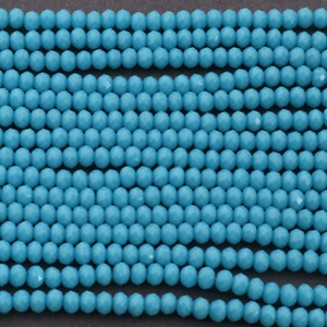 5 Strands Blue Chalcedony Faceted Beads, Glass faceted Rondelles,Loose Spacer Beads 3-3.5mm 13inche RB024 - Tucson Beads