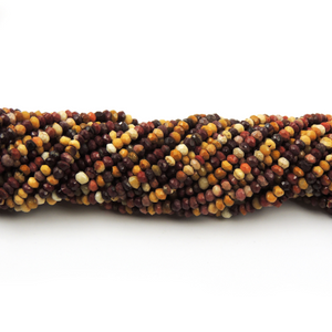 5 Strands Mookaite Beads , Mookaite Gemstone Faceted Roundelle Beads - Round Beads 3mm-4mm 14 Inches RB243 - Tucson Beads