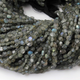 1 Strand Labradorite Faceted Coin Briolettes - AAA Quality Labradorite Beads 4mm-5mm 12 Inches BR2902 - Tucson Beads