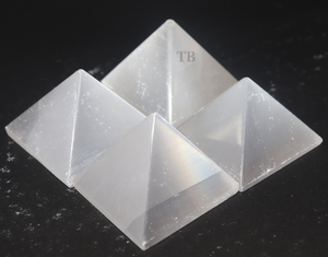 1 Pc White Selenite Pyramid Polished Selenite Slab, Selenite,Charging Plate, Selenite Crystal Slab, Selenite Stone Slab49x38mm-46x37mmHS273 - Tucson Beads