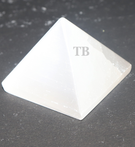 1 Pc White Selenite Pyramid Polished Selenite Slab, Selenite,Charging Plate, Selenite Crystal Slab, Selenite Stone Slab49x38mm-46x37mmHS273 - Tucson Beads