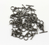 20 Pcs Copper Toggle Beads, Oxidized Silver Plated Copper Toggles, Black Polish Copper, Jewelry Making Tools, 13mmx9mm GPC1055