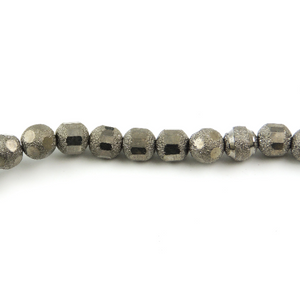 1 Strand Diamond Cut Ball Black Copper Beads - Diamond Cut Ball Copper Beads 8mm 7.5 Inch Strand GPC656 - Tucson Beads