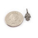 1 Pc Pave Diamond Hamsa Charm 925 Sterling Silver Pendant - Hamsa Charm Pendant 15mmx9mm PDC130 - Tucson Beads