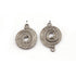 1 Pc Pave Diamond Spiral Shape Charm Pendant & Connector Over 925 Sterling Silver 22mmx17mm PDC1243