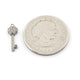 1 Pc Pave diamond 925 Sterling Silver Lock Key Charm Pendant 18mmX6mm Pdc264 - Tucson Beads