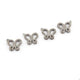 1 Pc Pave Diamond 925 Sterling Silver Butterfly Charm Pendant 11mmX12mm Pdc265 - Tucson Beads