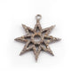 1 Pc Pave Diamond Star Charm Pendant - 925 Sterling Silver -Jewelry Making 28mmX24mm Pdc1299 - Tucson Beads