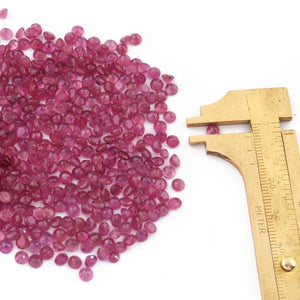 66 Pcs 50 Ct. Natural Ruby Faceted Gemstone - Ruby Loose Gemstone - Brilliant Cut - Jewelry Making 5mm LGS655 - Tucson Beads
