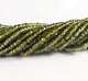 4 Strands Green Zircon 3mm Gemstone Rondelles - Gemstone beads, Rondel beads, 12.5 inch long RB151 - Tucson Beads