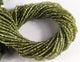 4 Strands Green Zircon 3mm Gemstone Rondelles - Gemstone beads, Rondel beads, 12.5 inch long RB151 - Tucson Beads
