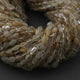 3 Long Strands Golden Rutile Smooth Oval Shape Briolettes -Golden Rutile Oval Beads 6mmx5mm-11mmx6mm 13 inches RB440 - Tucson Beads