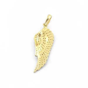 1 Pc Natural Pave Diamond Wings Charm Pendant  925 Sterling Silver / Vermeil 35mmx12m PDC109 - Tucson Beads
