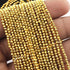 AAA Gold Pyrite Micro Faceted 2mm Beads - RB195