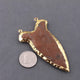 5 PCS Jasper Arrowhead  24k Gold  Plated Charm Double Bail Pendant-Electroplated With Gold Edge - 60mm-66mm AR059 - Tucson Beads