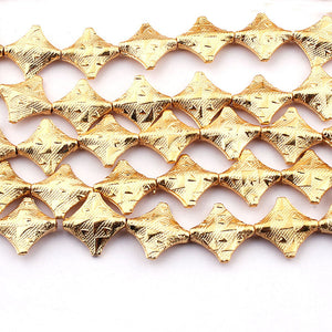 5 Strands 24k Gold Plated Star Fish Stamp Copper Beads- 16mm Stamp Beads - 8 Inches GPC483 - Tucson Beads