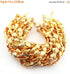 2 Strands 24k Gold Plated Clover Copper Beads- 12mm Stamp Copper Beads - Jewelry Making- 10 Inches GPC478