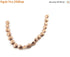 1 Strands Disc Side Drill With Design copper  Beads  10mm 7.5 inch Strand GPC534