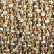 50 Feet Natural Pyrite 3-3.5mm Rosary Style Beaded Chain - BULK Wholesale 24k Gold Plated Chain BDG020 - Tucson Beads