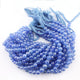 2 Strands Blue Chalcedony Silver Coated Smooth Ball Beads Briolettes 7mm 32 Beads 8.5 Inch BR3055 - Tucson Beads