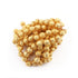 1 Strand Flower Half Cap 24K Gold Plated on Copper - Flower Half Cap Beads 13mm 8 Inches GPC145
