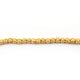 1 Strand 24k Gold Plated Designer Copper Casting Round Ball Beads - Jewelry Making - 10mm 8.5 Inches GPC142 - Tucson Beads