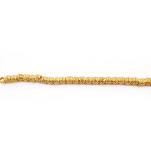 1 Strand 24k Gold Plated Designer Copper Casting Rondelle Beads - Jewelry - 8mm 8.5 Inches GPC335 - Tucson Beads