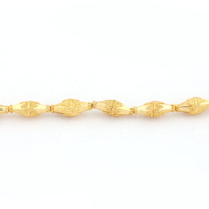 1 Strand 24k Gold Plated Designer Copper Casting Bio Cone Beads - Jewelry- 23mmx10mm 9 Inch Gpc098 - Tucson Beads
