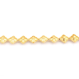 1 Strand 24k Gold Plated Designer Copper Casting Kite Shape Beads - Jewelry Making - 15mm 8 Inches GPC033 - Tucson Beads