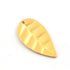 5 Pcs Gold Leaf Charm Pendant - 24k Matte Gold Plated  - Brass Gold Leaf Pendant 43mmx23mm GPC366