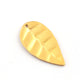 5 Pcs Gold Leaf Charm Pendant - 24k Matte Gold Plated  - Brass Gold Leaf Pendant 43mmx23mm GPC366 - Tucson Beads