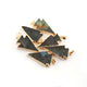 1 Pcs  Labradorite Arrowhead 24k Gold Plated Pendant - Electroplated With Gold Edge Pendant (You Choose) 43mmx21mm AR010 - Tucson Beads