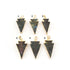1 Pcs  Labradorite Arrowhead 24k Gold Plated Pendant - Electroplated With Gold Edge Pendant (You Choose) 43mmx21mm AR010