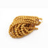1 Strand 24k Gold Plated Designer Copper Casting Round Ball Beads - Jewelry Making  - 7mm 8 Inches GPC146