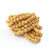 1 Strand 24k Gold Plated Designer Copper Casting Round Ball Beads - Jewelry Making - 10mm 8.5 Inches GPC142