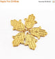 5 Pcs  Beautiful Designer Fancy  Hamsa Charm 24K Gold Plated on Copper - Hamsa Pendant 31mmx23mm Gpc661 - Tucson Beads