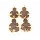 4 PCS Jasper Snowman Arrowhead  24k Gold  Plated Charm Pendant -  Electroplated With Gold Edge - 57x43mm-62x44mm AR035 - Tucson Beads