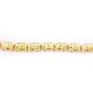 1 Strand 24k Gold Plated Designer Copper Casting Elephant Beads - Jewelry- 18mmx12mm 7.5 Inches GPC486 - Tucson Beads