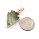 1 Pc Labradorite Arrowhead 24k Gold Plated Pendant -  Electroplated With Gold Edge Pendant (You Choose) 32x17mm-34x17mm AR006 - Tucson Beads