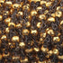 5 Feet Gold Pyrite 3mm-3.5mm Black Wire Wrapped Rosary Beaded Chain -Beads Wire wrapped chain Bdb063