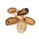 5 Pcs Champagne Agate With Ingrid Snowman Druzy Drusy Druzzy Slice Electroplated 24K Gold Plated Single Bail Pendant34mm-43mm Drz073 - Tucson Beads