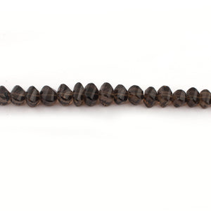 1 Strand Smoky Quartz Faceted Beads Briolettes - Smoky Quartz Briolettes 10mmx10mm-14mmx12mm 9.5 Inch BR860 - Tucson Beads