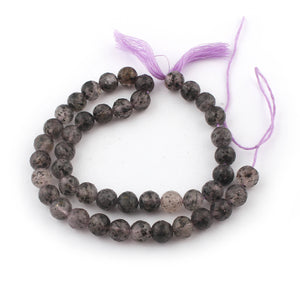 1 Long Strand Black Rutile Faceted Briolettes -   Round Balls  Beads 8mm 14 Inches BR1526 - Tucson Beads