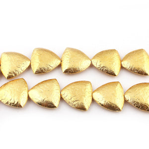 1 Strand 24k Gold Plated Designer Copper Casting Half Cap Beads - Jewelry - 12mmx4mm 7.5 Inches GPC071 - Tucson Beads