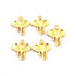 5 pc Gold Elephant Face Charm Pendant - 24k Matte Gold Plated  - Brass Gold  Elephant Face  Pendant 24mmx21mm GPC420