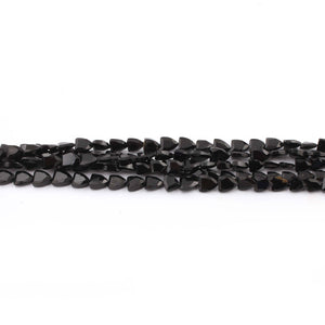 Bulk Wholesale 4 Strands Black Onyx Trillion Briolettes - Black Onyx Faceted Trillion Beads 5mm-8mm 8 Inches BR1695 - Tucson Beads