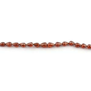 1 Strand Mystic Brown Zircon Faceted Tear Drop Center Drill Briolettes- Zircon Beads 7mmx5mm-9mmx6mm 5.5 inches BR3004 - Tucson Beads