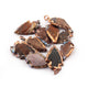10 PCS Jasper Arrowhead Rose Gold Plated Single Bail Pendant - Electroplated With Rose Gold Edge - 31mmx19mm-41mmx24mm AR139 - Tucson Beads
